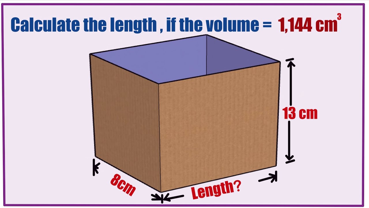 Length of a cuboid given volume
