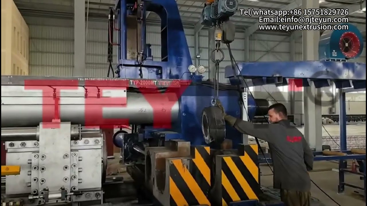 Teyun 2200 ton aluminum extrusion press production line installed in Cairo