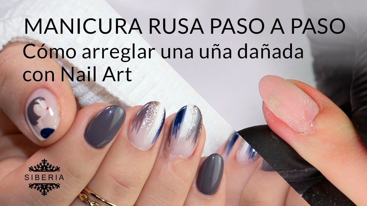 CÓMO ARREGLAR una UÑA ROTA con MANICURA RUSA COMBINADA con TORNO y ALICATES