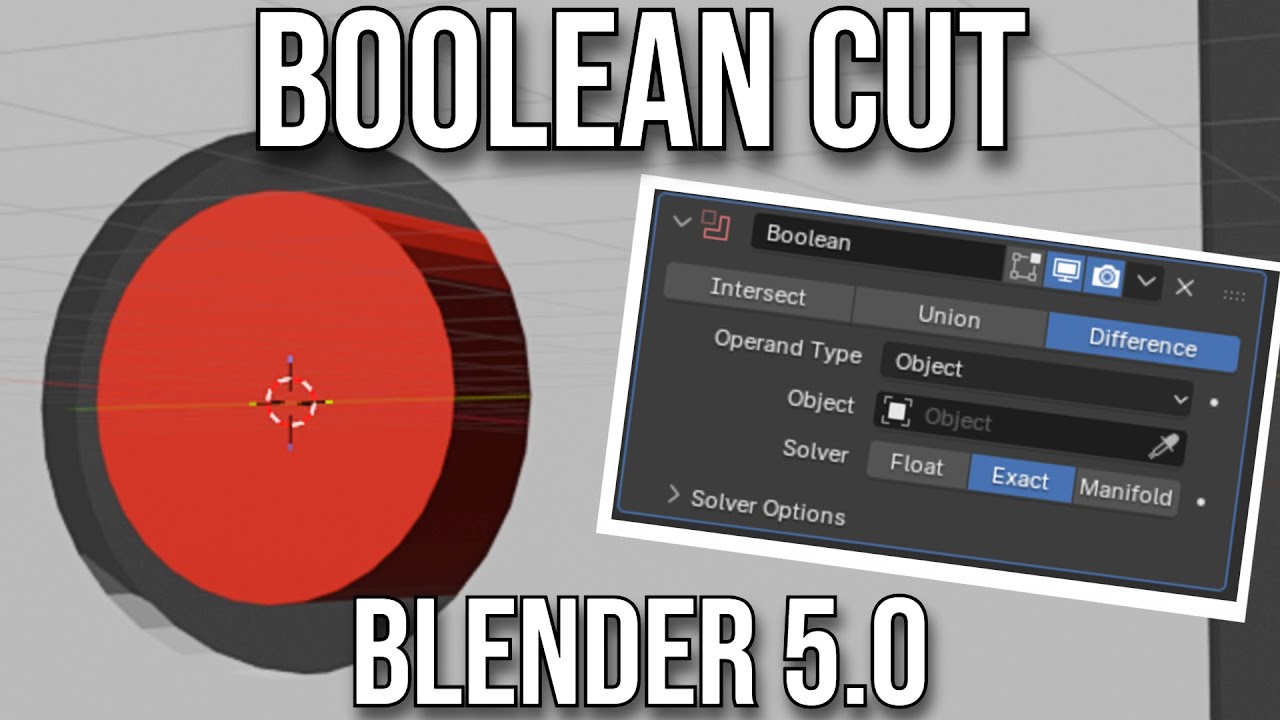 How to make a Boolean cut in Blender 5.0