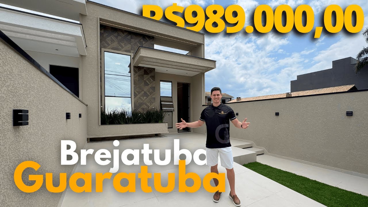 Imóvel em Guaratuba: Alto Padrão, no Brejatuba | 3 Quartos,  01 Suíte, Piscina e Acabamento Premium