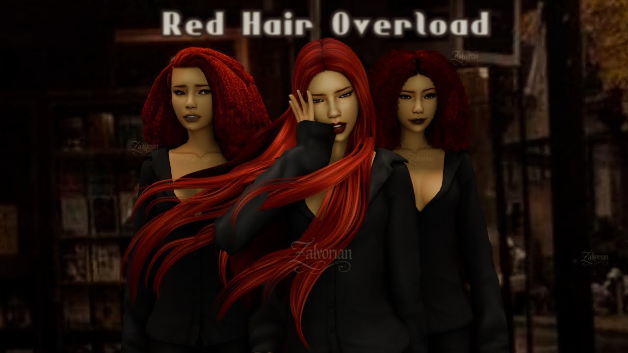 Red Hair Sims 4 CC (Maxis Match + Alpha) | Adult
