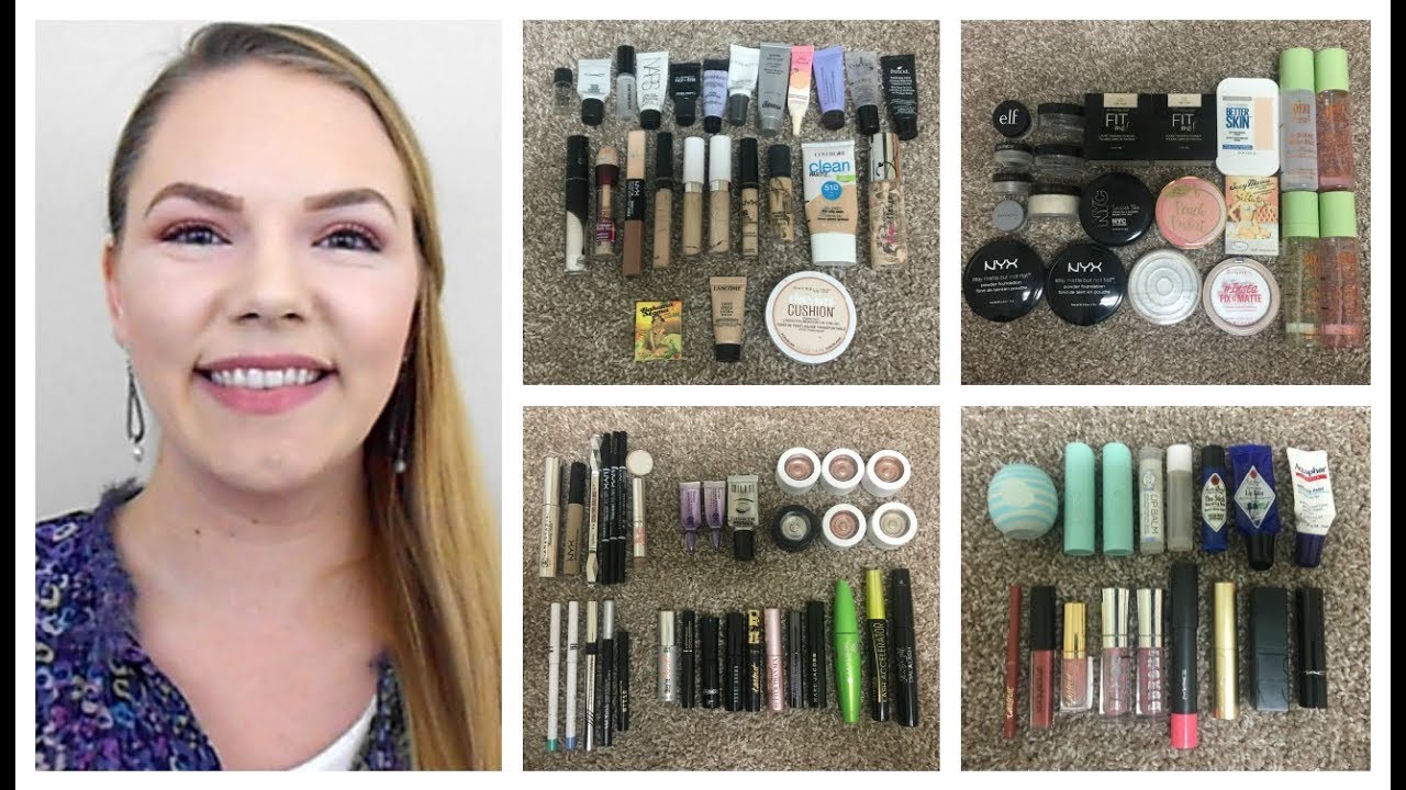 100 PRODUCTS GONE!!! Makeup I Used Up in 2018