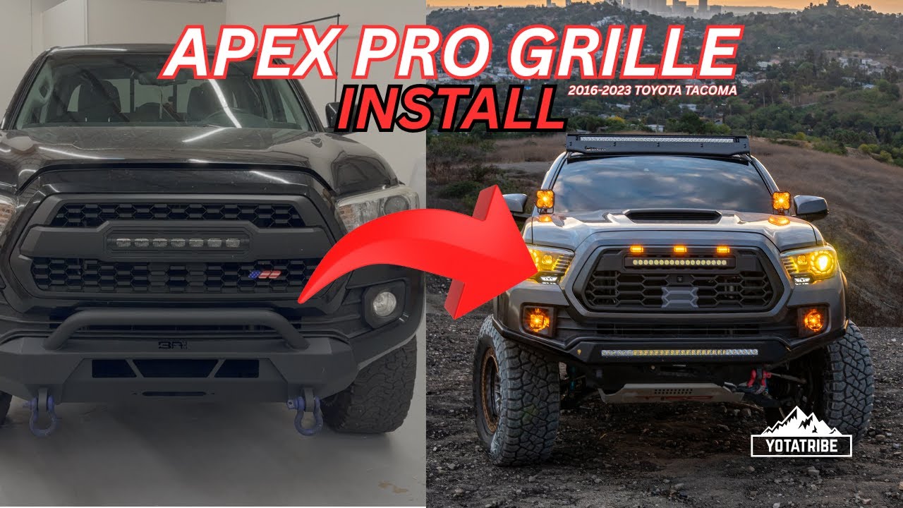 YotaTribe Apex Pro Grille Install | 2016-2023 Tacoma TRD Pro | Plug-and-Play, No Cutting Required