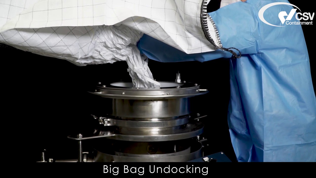 Big Bag Discharging via IRIS Docking with integrated Cleaning in Place.