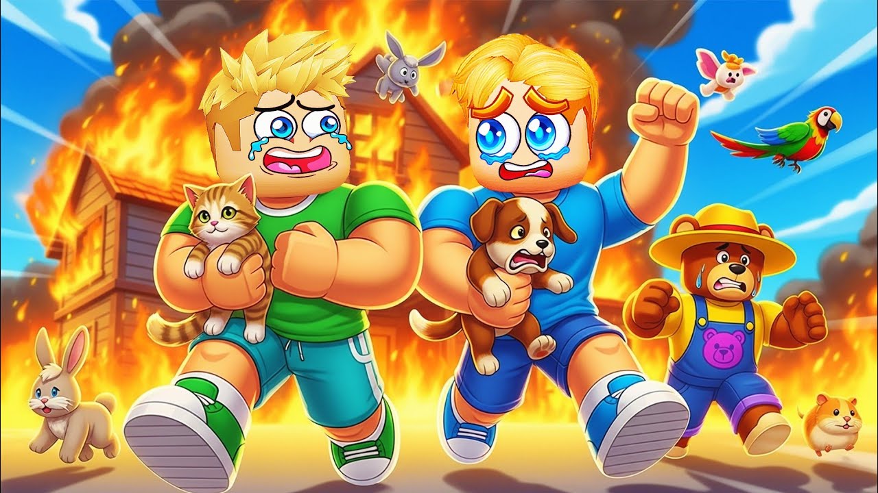انقاذ الحيوانات من النار 😿 ( كل 5 ثواني بيت يتحرق بالحيوانات 🦁 💥 ) جامد 🔥 !!