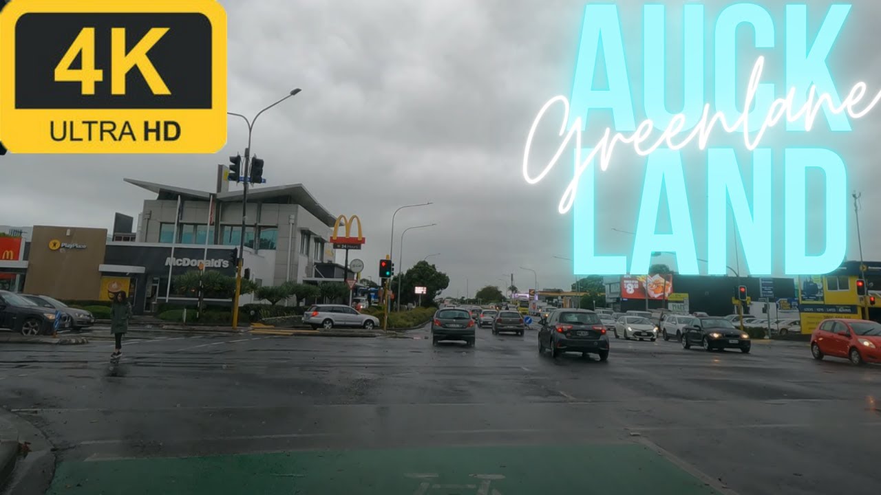 West Auckland to Greenlane in the Rain | 4k Drive | New Zealand
