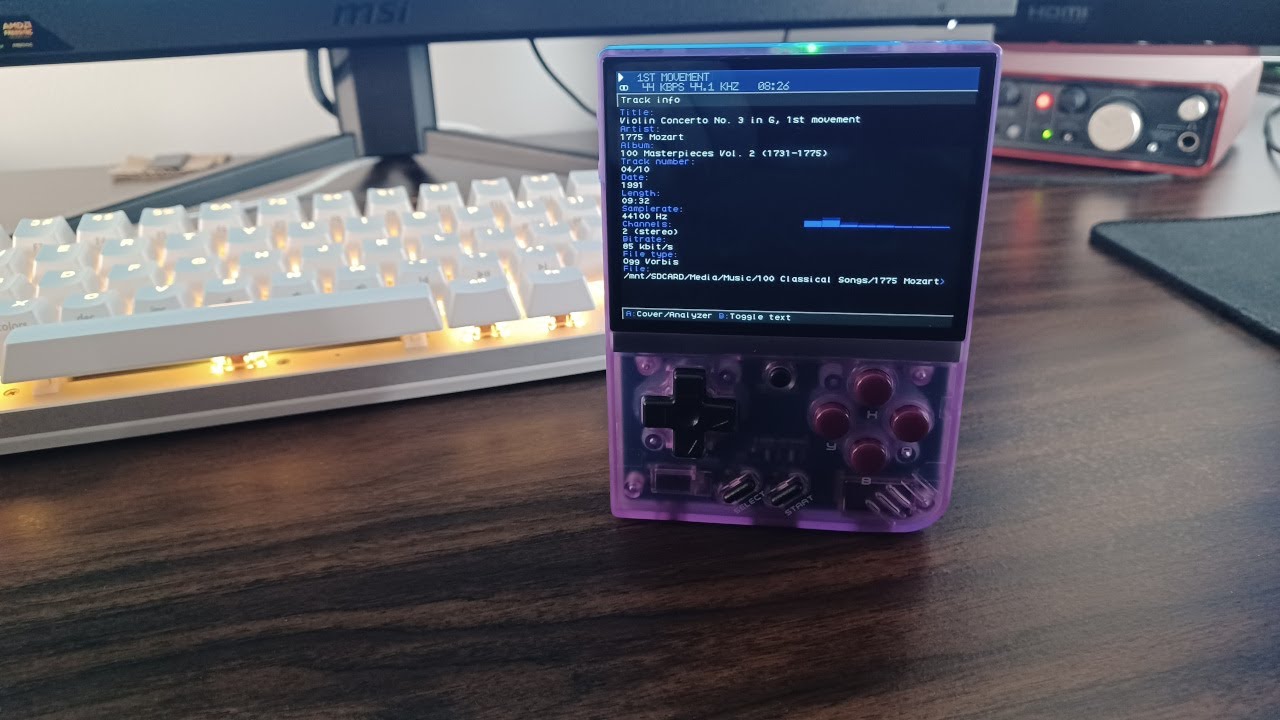 Использование Miyoo Mini Plus в качестве MP3-плеера (Onion OS)