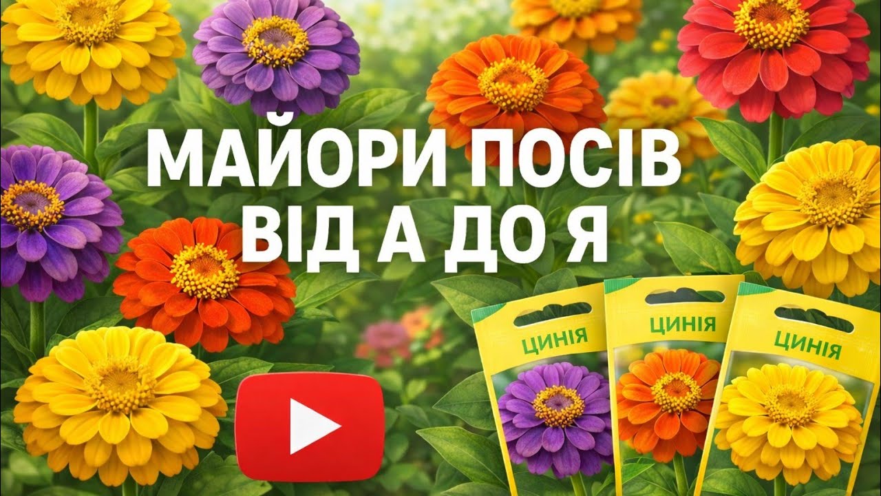 ЦИНІЯ (МАЙОРИ): Посів ВІД А ДО Я 🌸 Посійте ТАК &mdash; і цвістимуть ВЕСЬ СЕЗОН!
