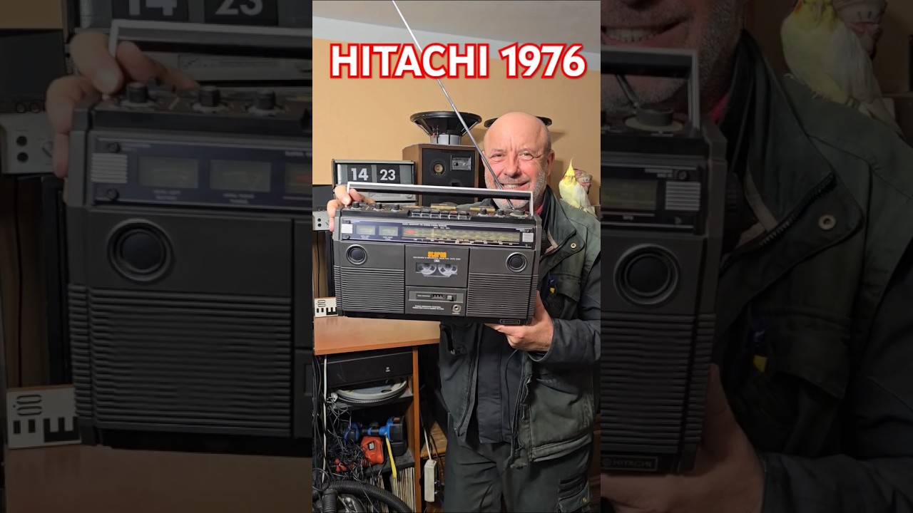 70s Vintage HITACHI TRK-5190ER Stereo Radio Cassette Recorder BOOMBOX Ghetto Blaster made in Japan
