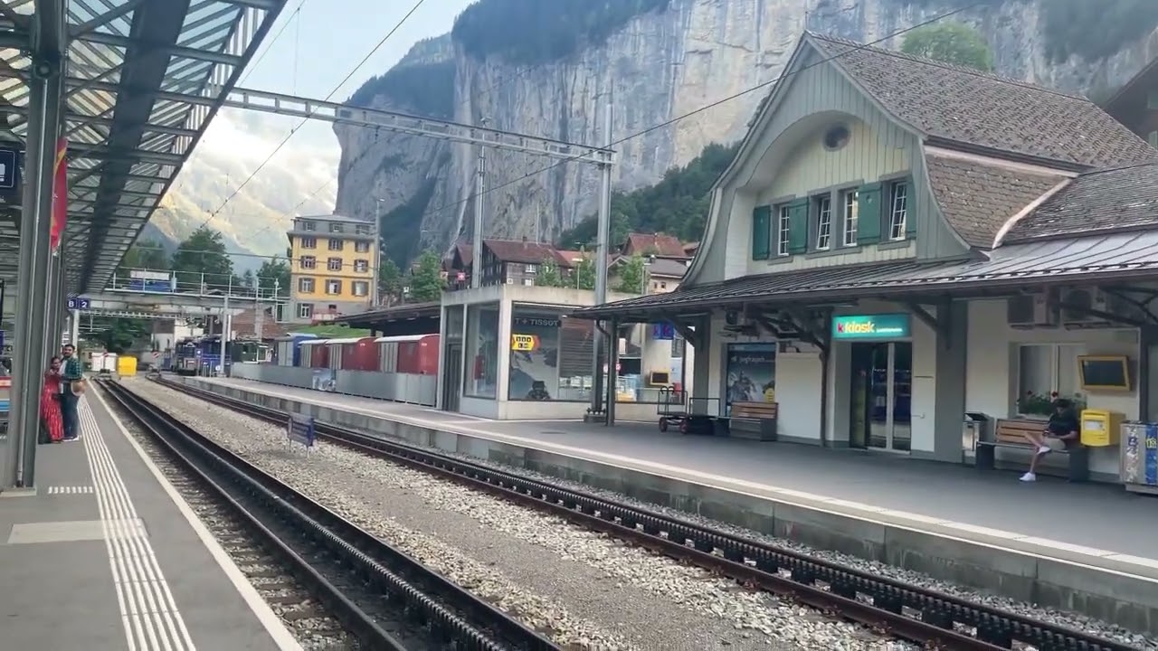 Most scenic train ride in Switzerland || Bern to  Lauterbrunnen || Lauterbrunnen Mini Walking tour