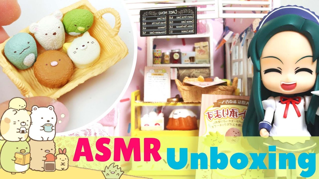 🎧ASMR Unboxing-Sumikko Gurashi Patisserie Re-Ment-Japanese Miniatures-Soft Speaking, Tingles