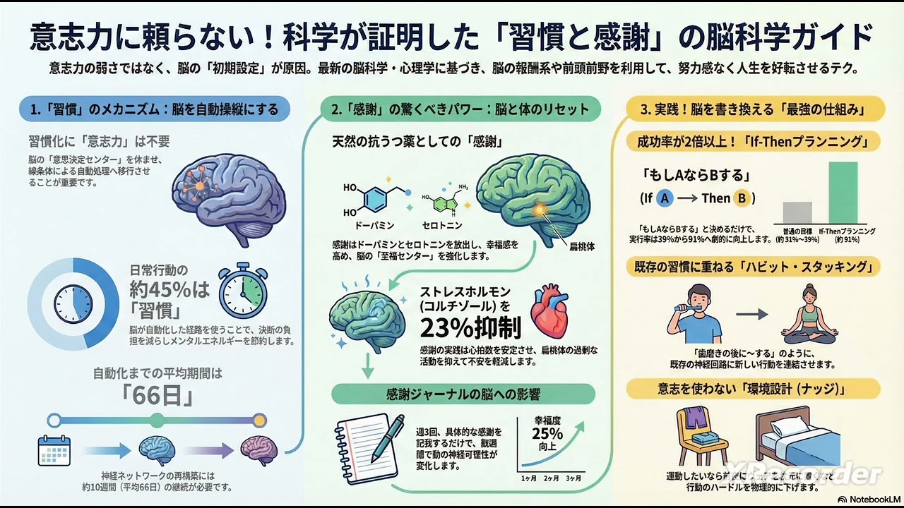 ビジネス書「科学的に証明された すごい習慣大百科」の要約です！