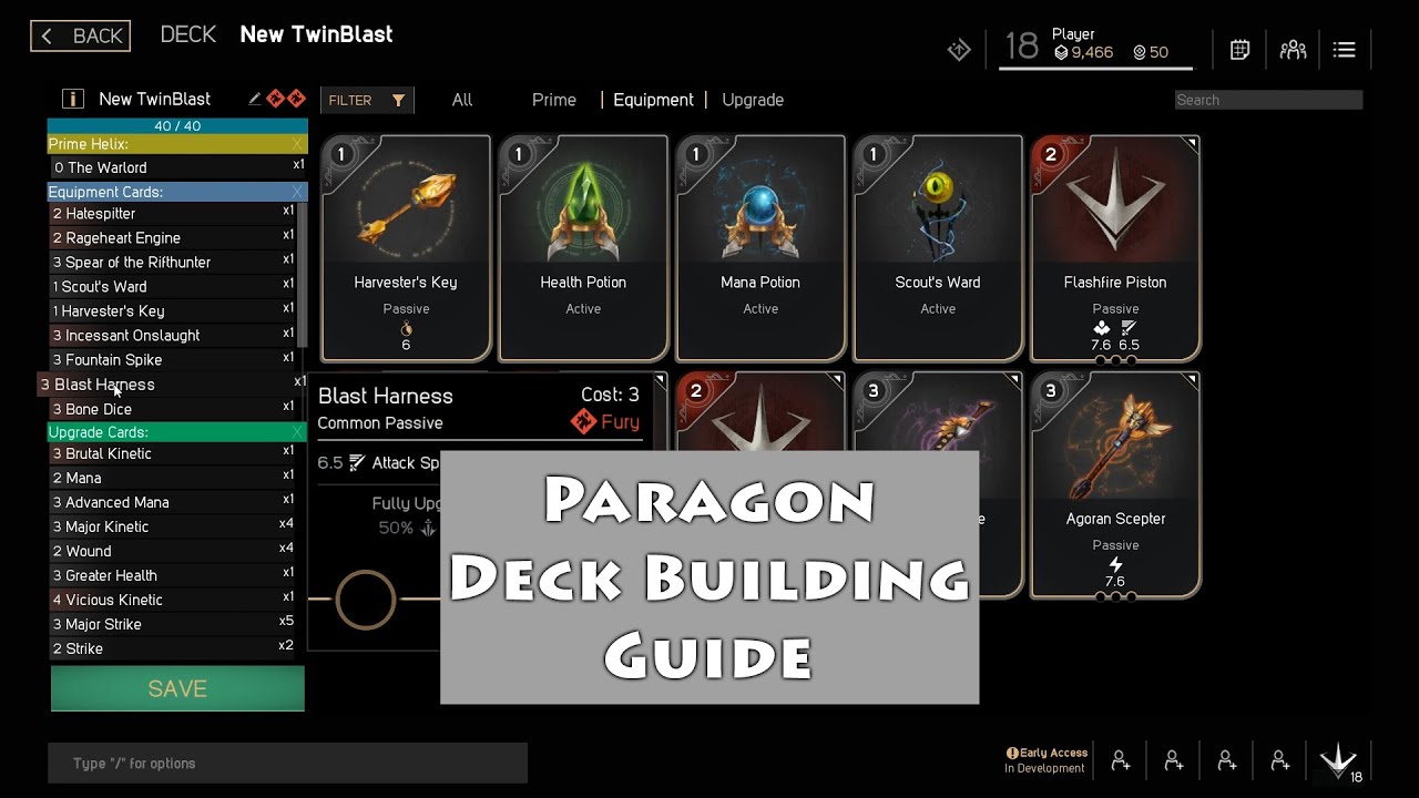 Paragon Card Deck Building Guide