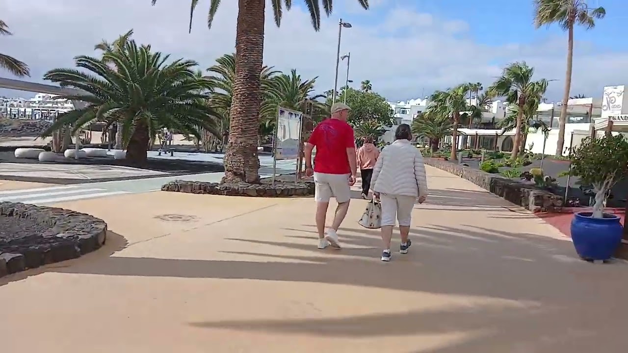 Contrary weather in the Canaries. 13° in Costa Teguise but beautiful walk to seafront and along.