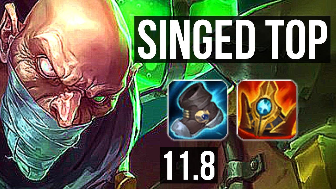 SINGED vs HEIMERDINGER (TOP) | Rank 2 Singed, 1/1/5 | EUW Grandmaster | v11.8