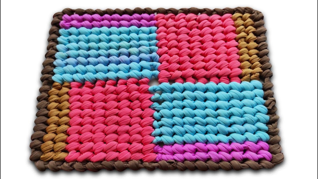 Square Shape Doormat idea, doormat making at home with old clothe, paydan banane ka tarika, macrame