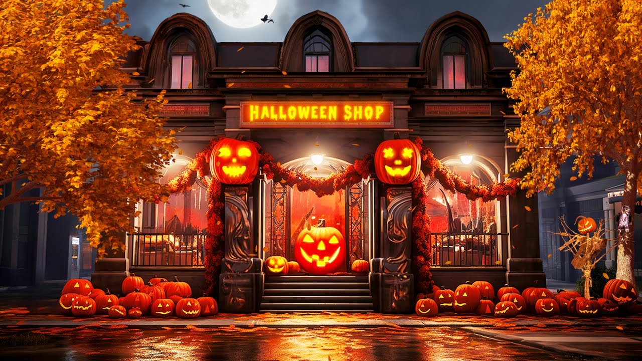 Атмосфера Хэллоуинского магазина 🎃 с жуткой музыкой Хэллоуина, чтобы подготовиться к ночи Хэллоуина