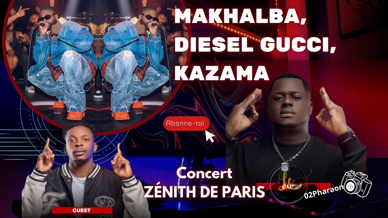 Makhalba Malecheck, Diesel Gucci et Relfe kazama,  en concert au Zenith de Paris/ Roga Roga