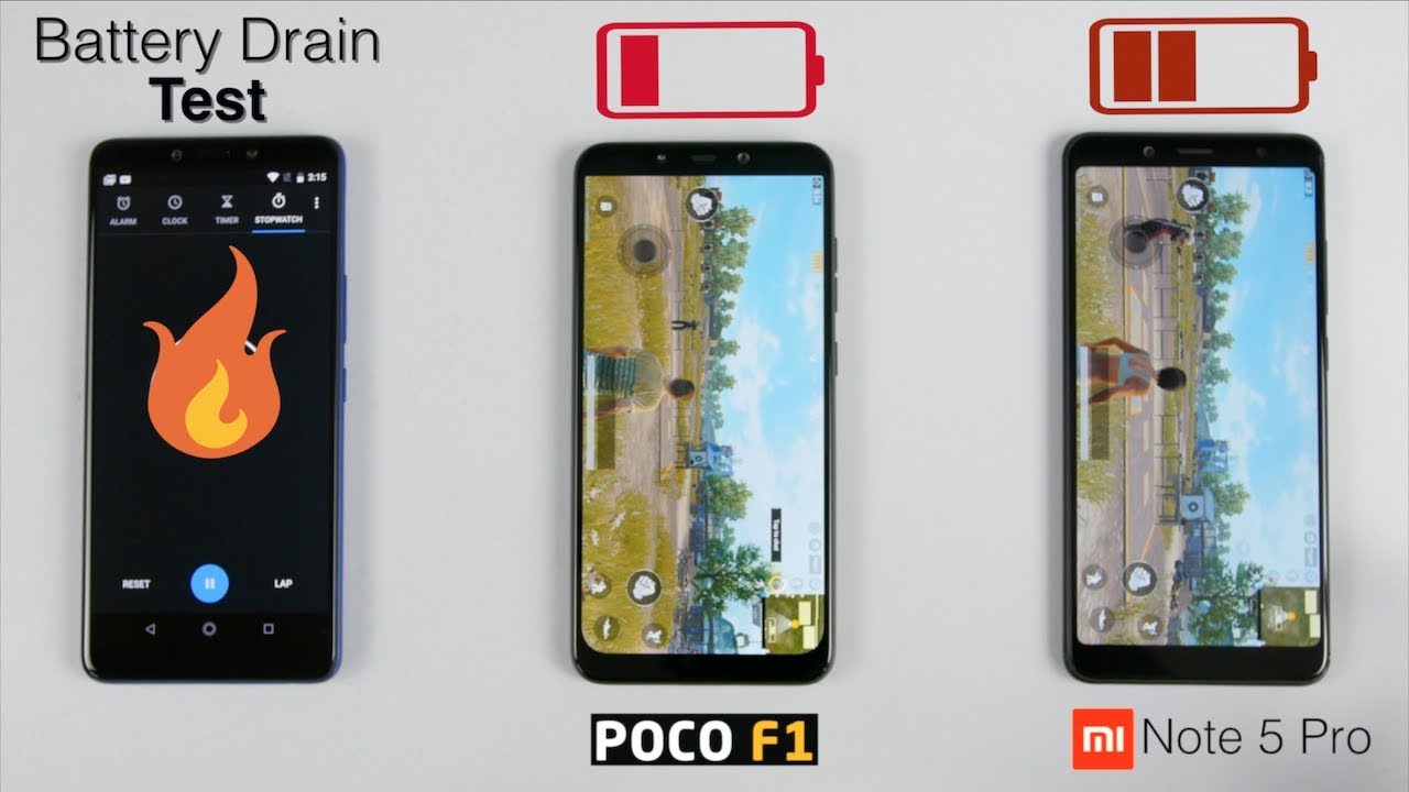 POCO F1 Vs Redmi Note 5 Pro Battery Drain Test | 4000mAh Vs 4000mAh🔥🔥