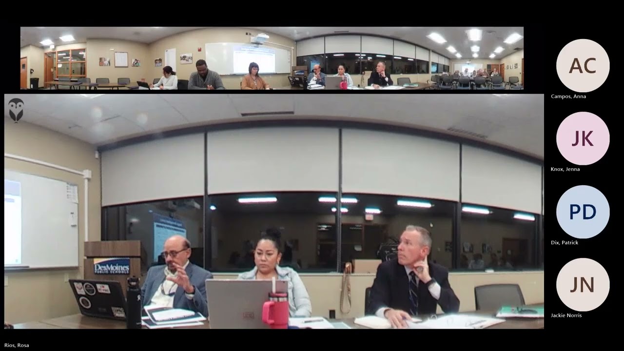 November 18, 2025 DMPS Board Work Session