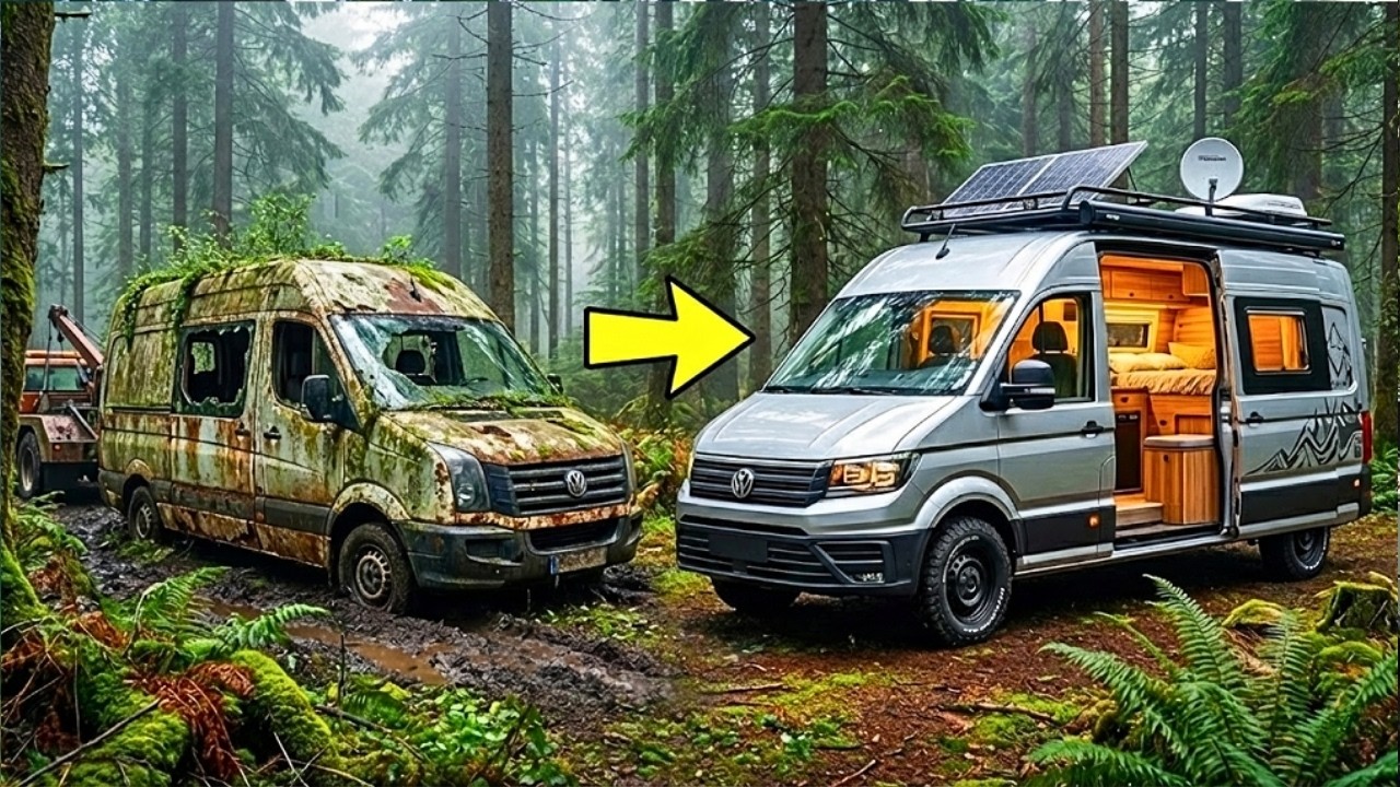 VW Crafter Restoration | From Scrap Yard Van To A Stunning Off-Grid Camper