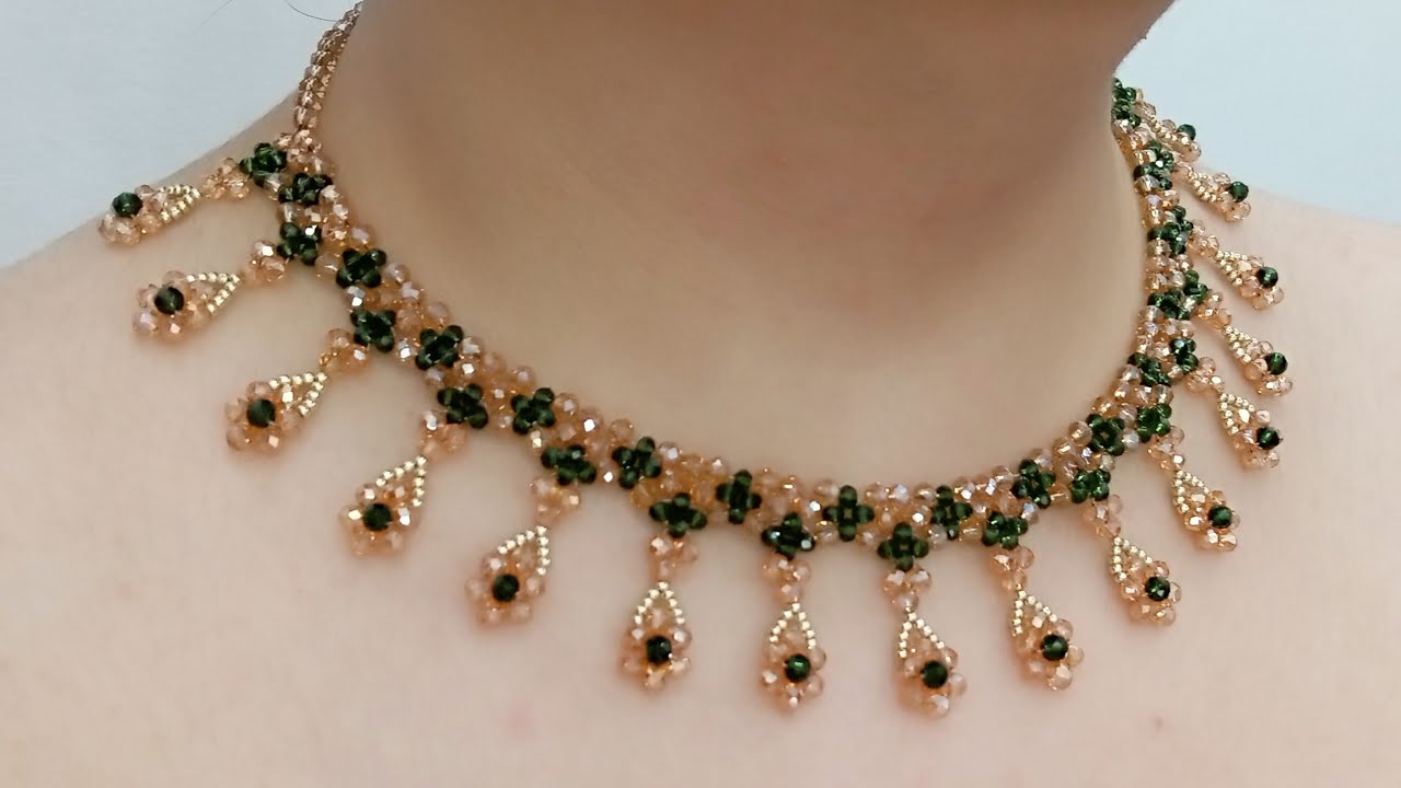 Изготовление ожерелий | Изготовление ожерелий из бисера @Jewelry.Crystals #ожерелье #ожерелья #ук...
