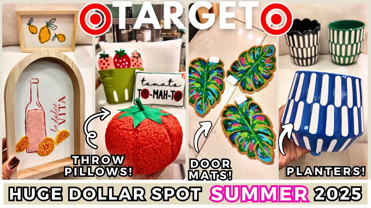 HUGE TARGET DOLLAR SPOT SUMMER 🌴2025 SHOP WITH ME | HOME DECOR MUST HAVES | SHOPPING VLOG
