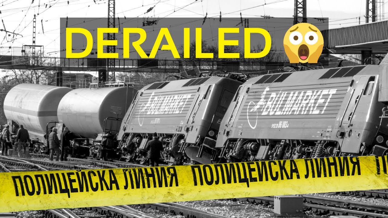 DERAILED TRAIN: Bulmarket 86 003 & 86 001 out of track at Plovdiv Central Station