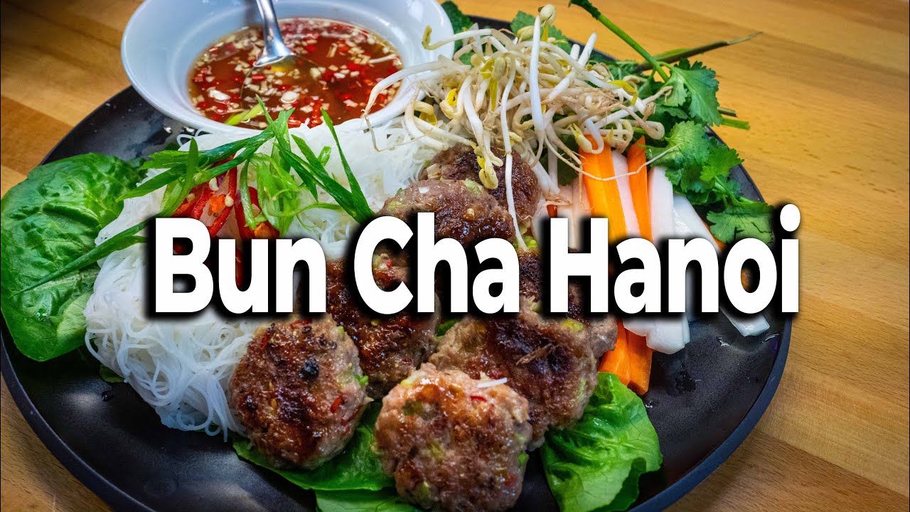 Bun Cha Hanoi Rezept | Reisnudeln mit Schweinehackfleisch | BÚN CHẢ HÀ NỘI Recipe