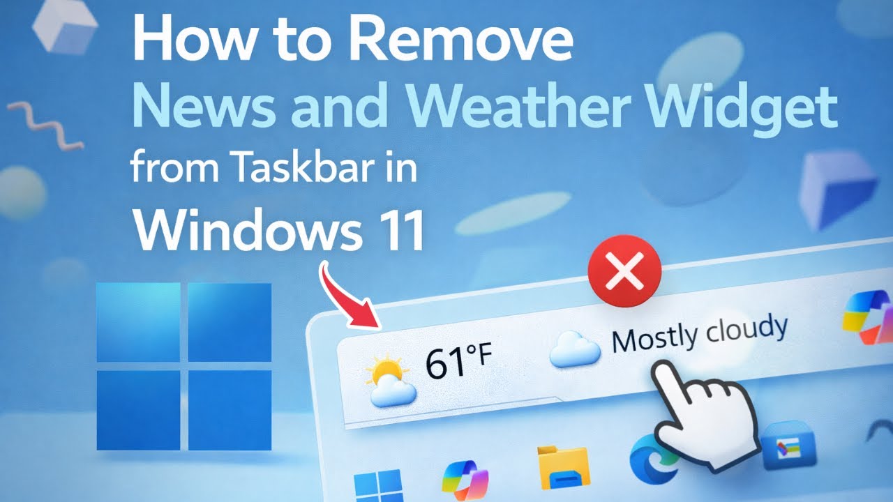 How To Remove News And Weather Widget From Taskbar in Windows 11 ( In 30 Seconds )