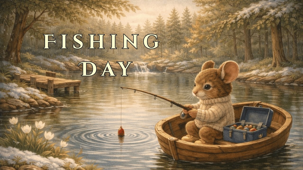 A Little Fishing Day in The Quiet Forest | Cozy Storybook Music