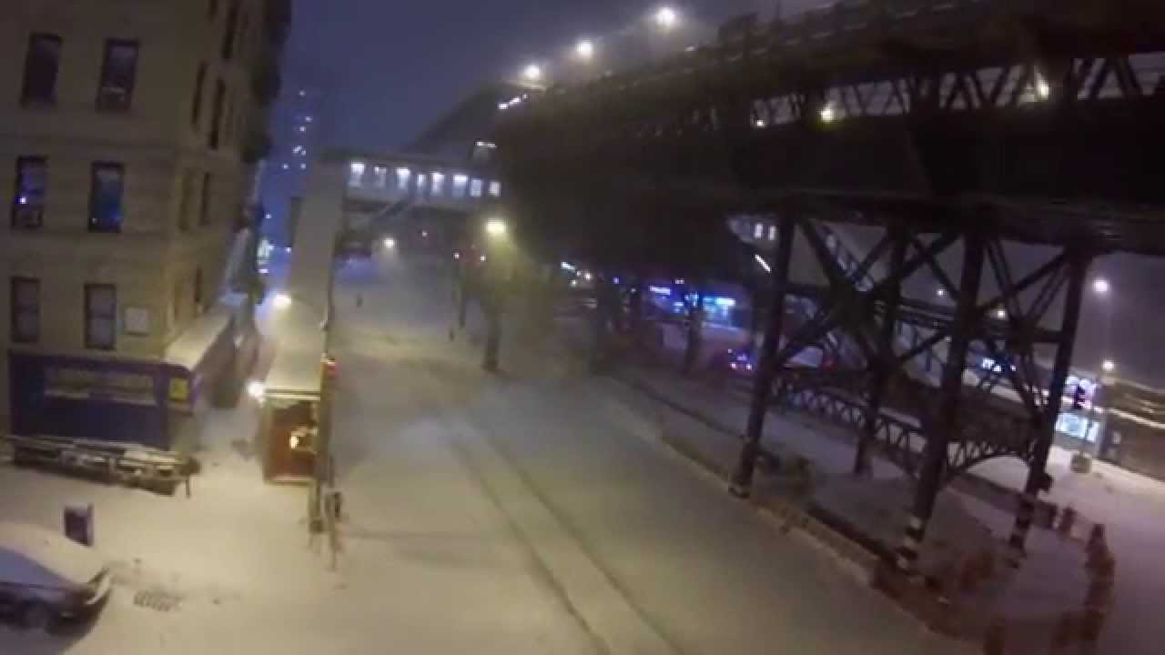 1-26-15 Drone Flying Through NYC Snow Storm