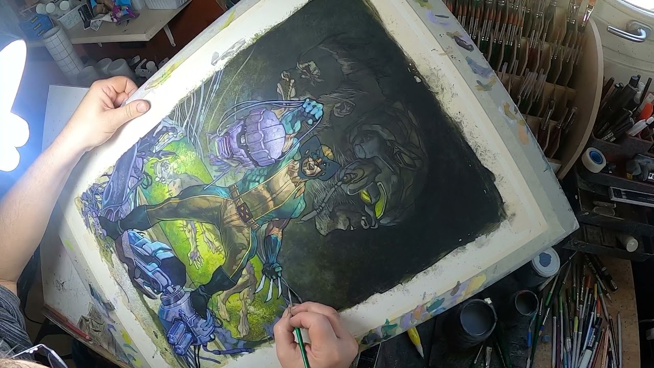 Painting tutorial: Simone Bianchi on Wolverine 13 cover