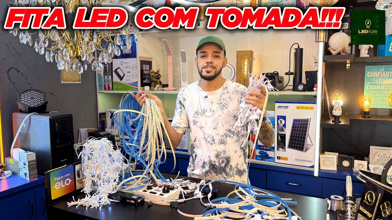 FITA LED COM TOMADA!!! LED RGBW