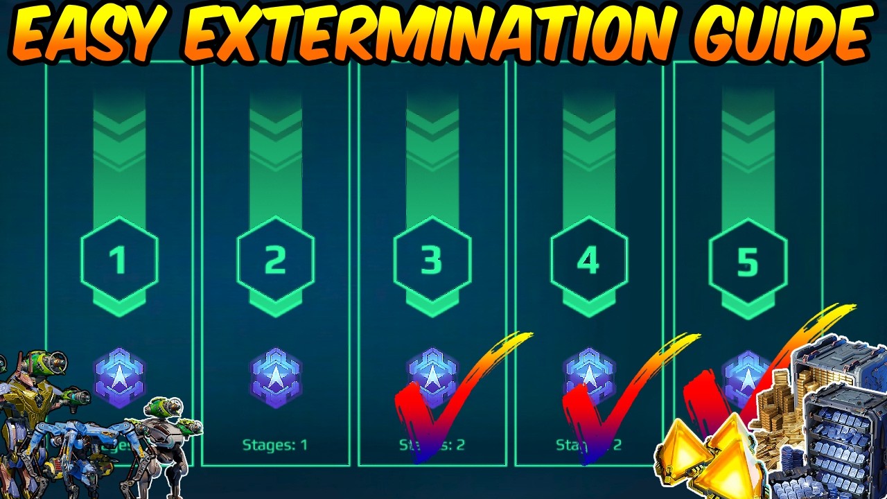 War Robots : Easy Extermination Guide for all levels this week #warrobots