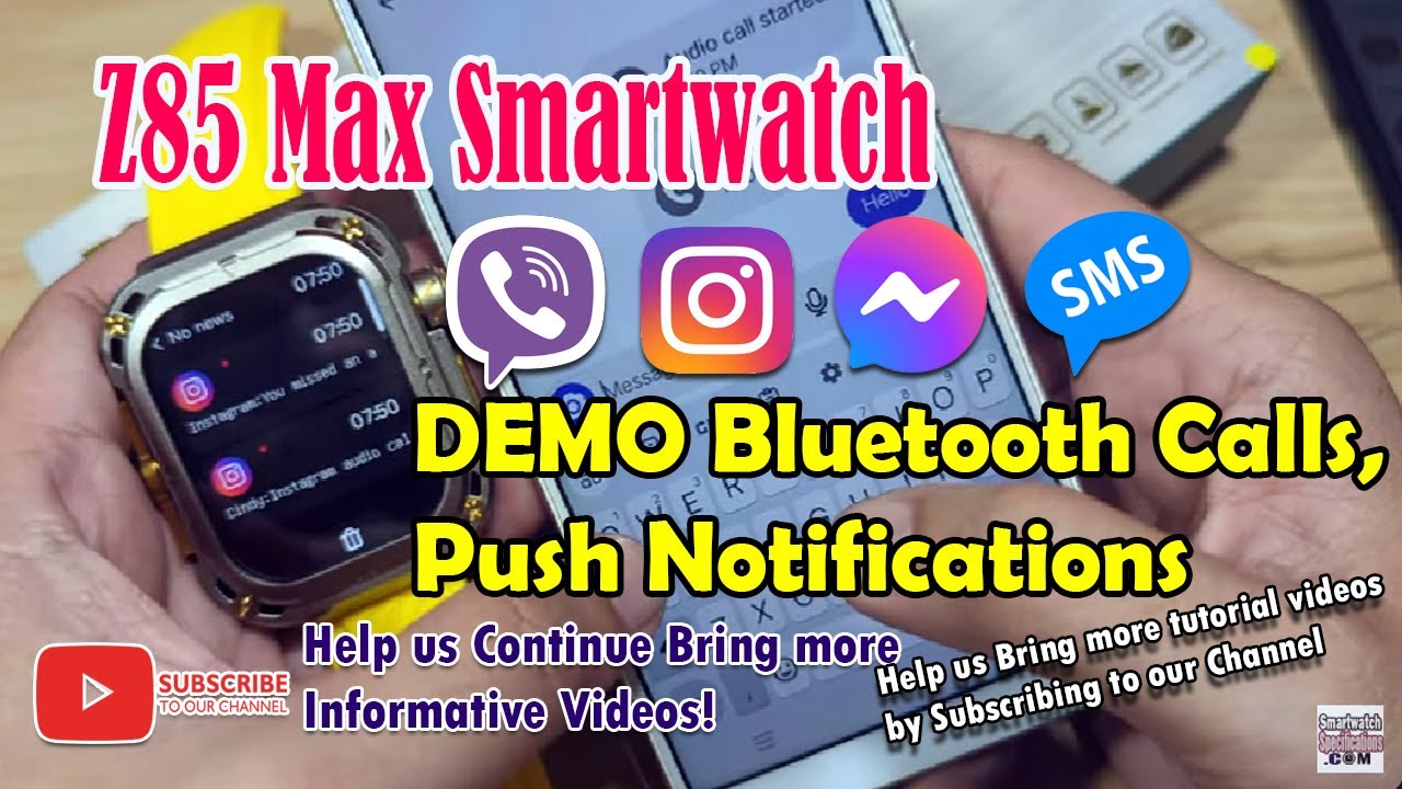 [Демо] Умные часы Z85 Max — Bluetooth-вызовы, push-уведомления