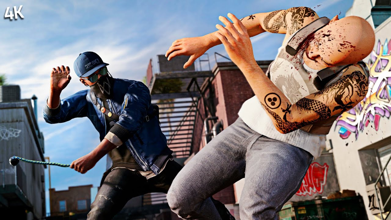 Watch_Dogs 2 | Smooth Parkour & Stealth Kills 2 | No HUD | 4K 60FPS