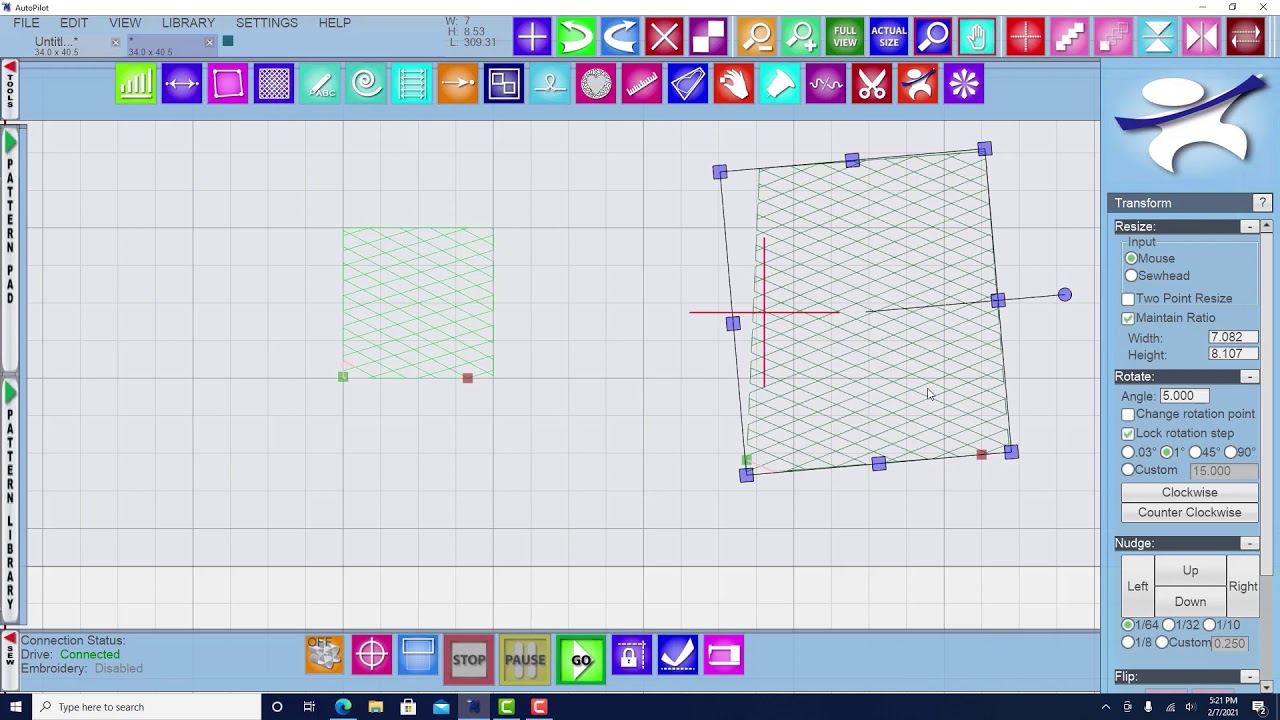 Crosshatch Tool in Innova Mach 3