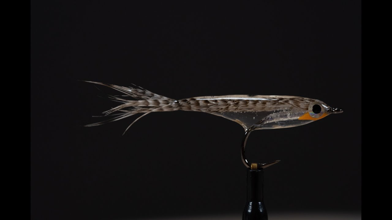 Вязание мушек Glass Minnow Streamer для ловли морской форели и окуня в соленой воде