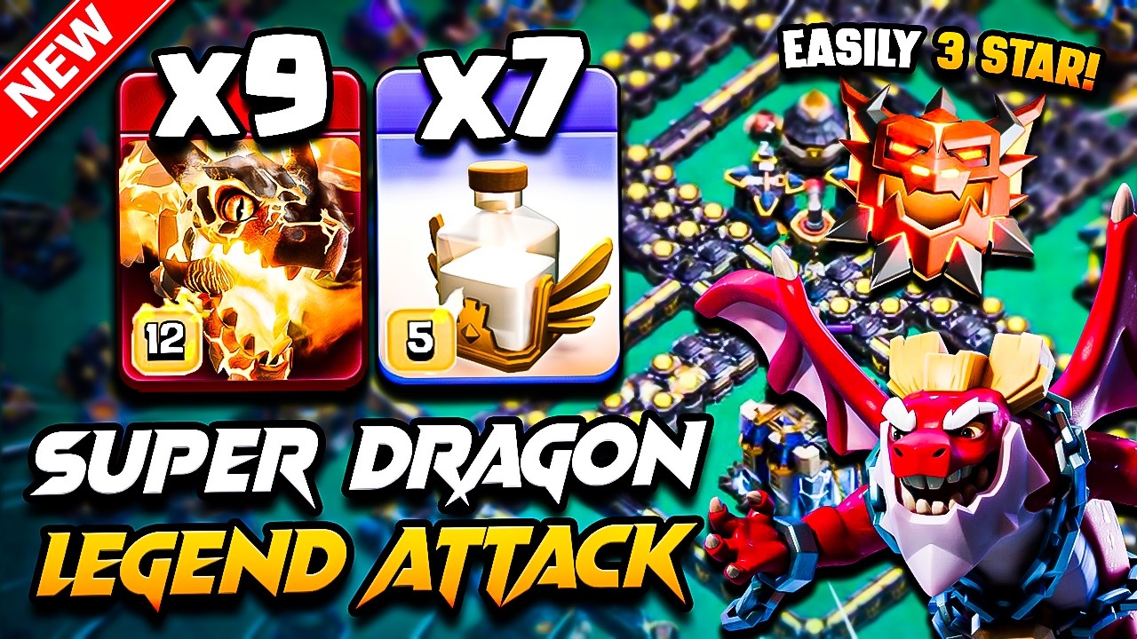 TH18 SUPER DRAGON Attack With DRAGON DUKE (Town Hall 18) Best TH18 Attack Strategy With SUPER DRAGON