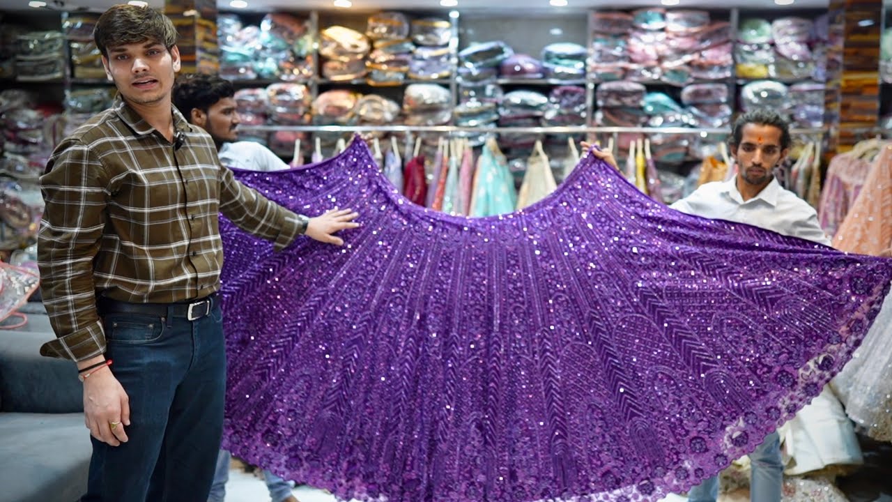 लाखो के लहंगे मिलेगे कुछ हजारों में। सब कुछ होलसेल दामो में। Wholsale Lehenga shop in Chandni Chowk 