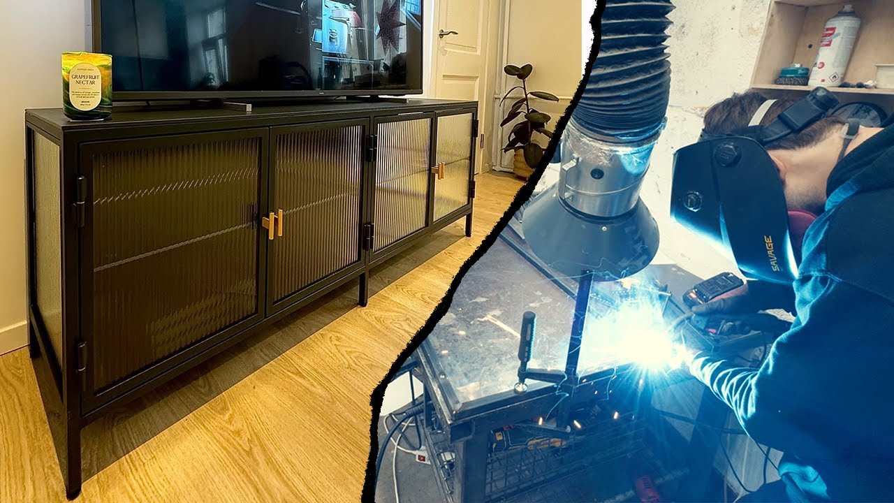 DIY Steel & Glass TV Stand