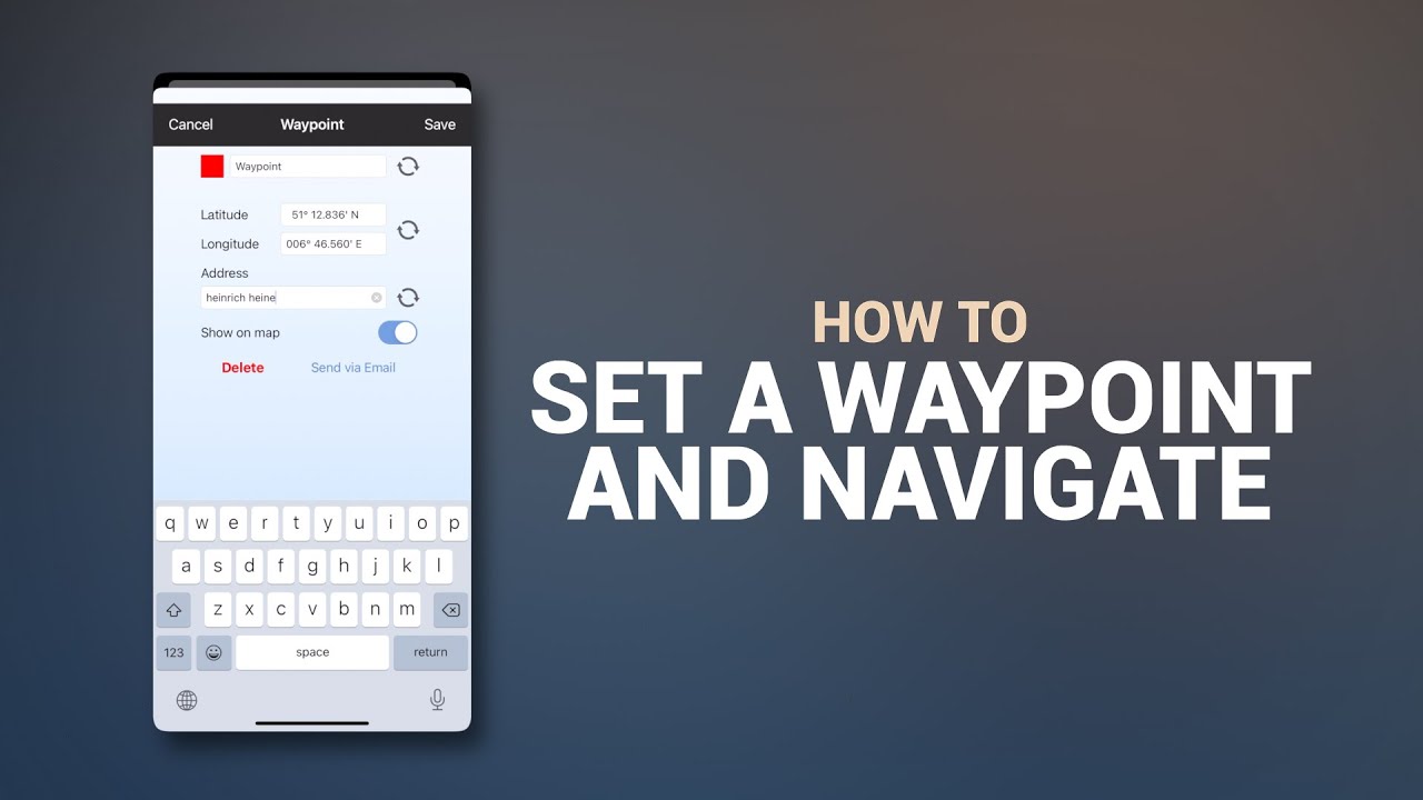 How to: Set a waypoint and navigate