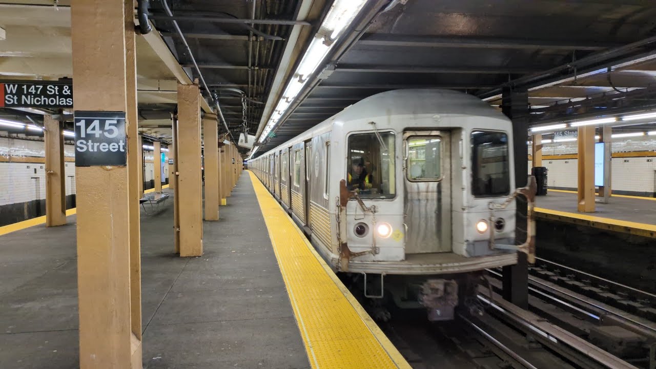 NYC Subway: 10 Car R42 Refuse Motor Transfer on the A Line at 145 Street