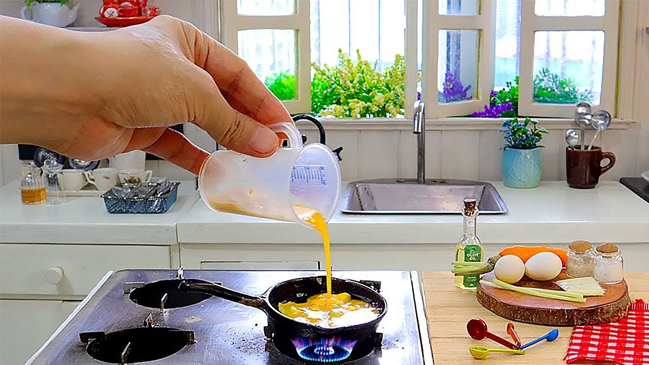 Minifood Cheesy Egg Omelette: создайте свой собственный омлет Fun и Easy Real Cooking Mini!