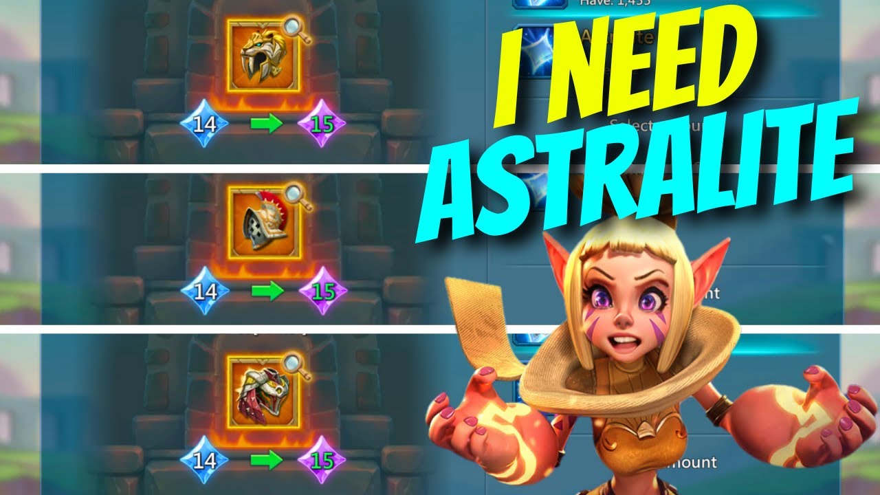 IGG give me Astralite!!! Finally Upgrading 3 Gear Piece Together!! - Lords Mobile