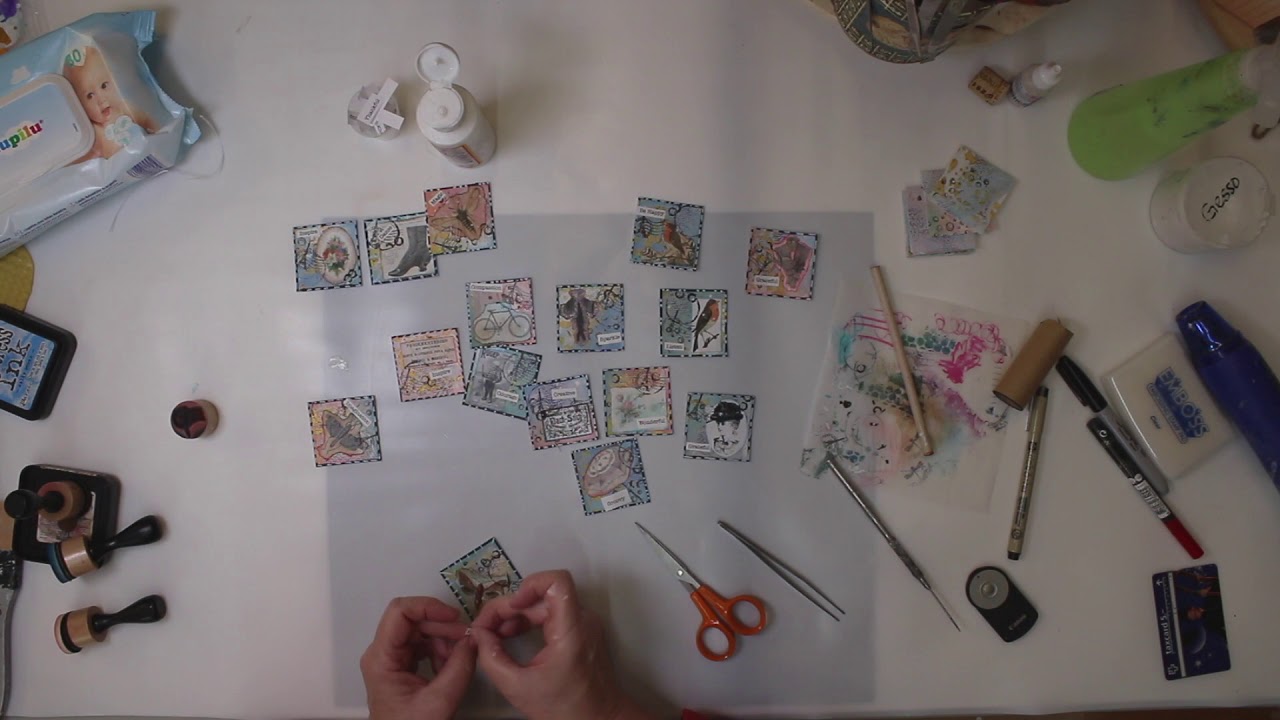 How to make Mixed Media Art Tiles  or Twinchies