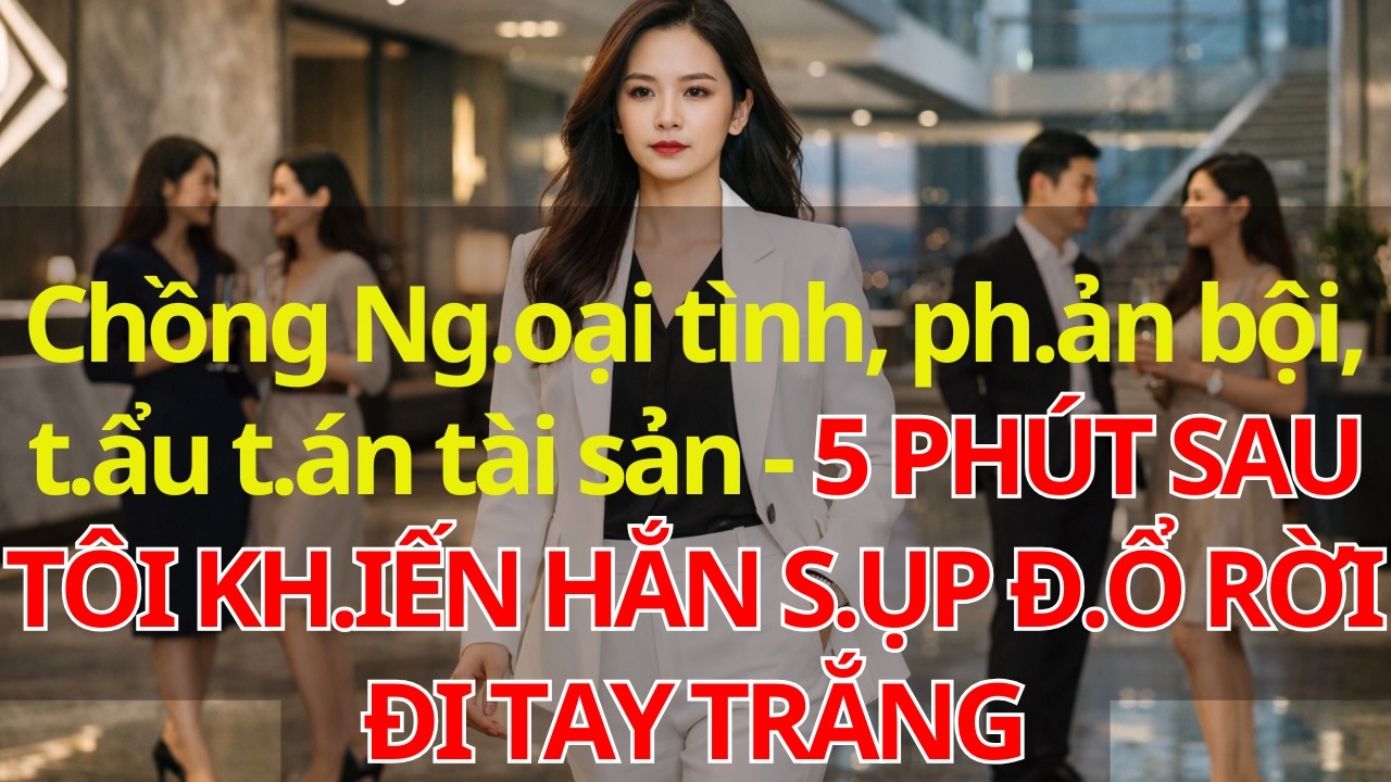 Chồng Ng.oại tình, ph.ản bội, t.ẩu t.án t.sản - 5 PHÚT SAU TÔI KH.IẾN HẮN S.ỤP Đ.Ổ RỜI ĐI TAY TRẮNG