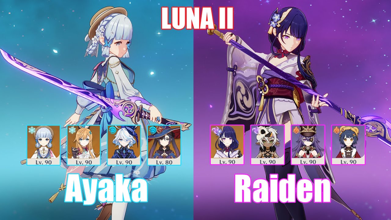 C0 Ayaka Freeze & C0 Raiden Overload | Spiral Abyss Luna II | Genshin Impact